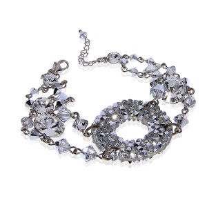 Ekskluzywna bransoletka srebrna Swarovski kryształy